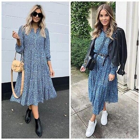 Zara Print Midi Dress - Picture 3 of 10